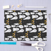 Halloween Whimsical Ghosts & Candy Corn Custom Tissuepapier (Craft)