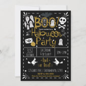 Halloween Whimsical Hand Drawn Costume Party Kaart (Voorkant)