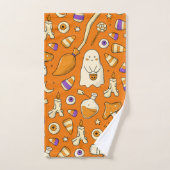 Halloween Whimsical Schattige Ghost Bad Handdoek (Handdoek)