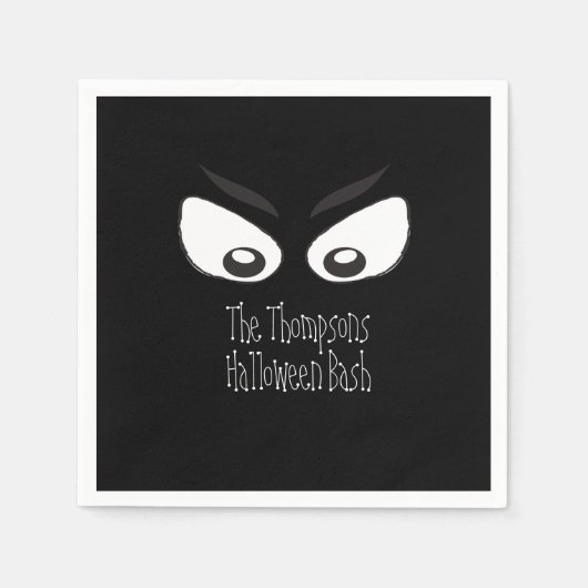Halloween Whimsical Simple Cute Ghost Eye Servet (Voorkant)
