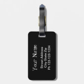 Halloween Whimsy Danskeletons Paars Top Hat Bagagelabel (Achterkant verticaal)