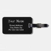 Halloween Whimsy Danskeletons Paars Top Hat Bagagelabel (Achterkant horizontaal)