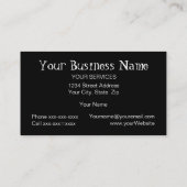 Halloween Whimsy Danskeletons Paars Top Hat Visitekaartje (Achterkant)