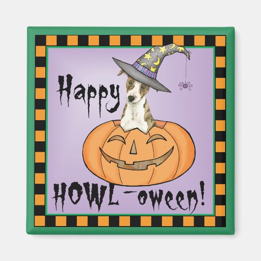 Halloween Whippet Magneet (Voorkant)