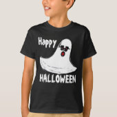 Halloween White Black Ghost T-shirt (Voorkant)