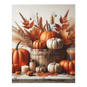 Halloween White Campagne Foto Afdruk