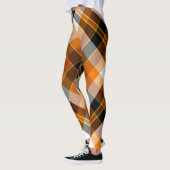 Halloween White, Orange, Yellow & Black Plaid Leggings (Links)