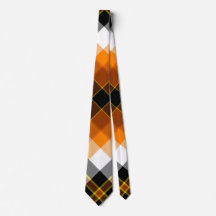 Halloween White, Orange, Yellow & Black Plaid