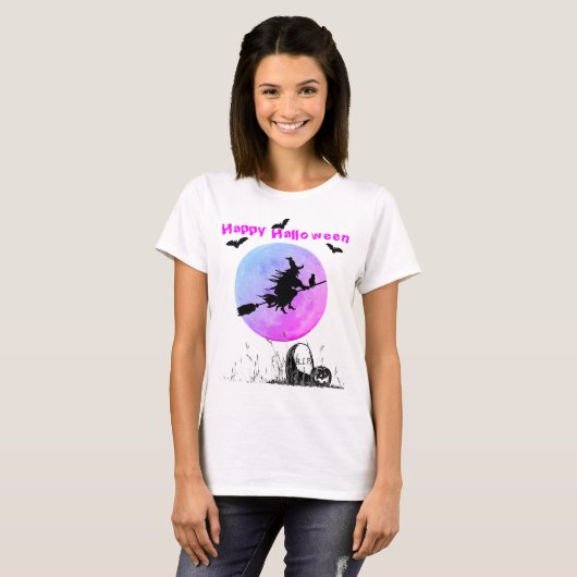 Halloween White T-shirt (Voorkant volledig)