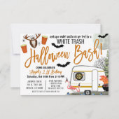 Halloween White Trash Bash Uitnodiging (Voorkant)