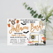 Halloween White Trash Bash Uitnodiging (Staand voorkant)
