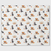 Halloween white wrapping papier (Vlak)