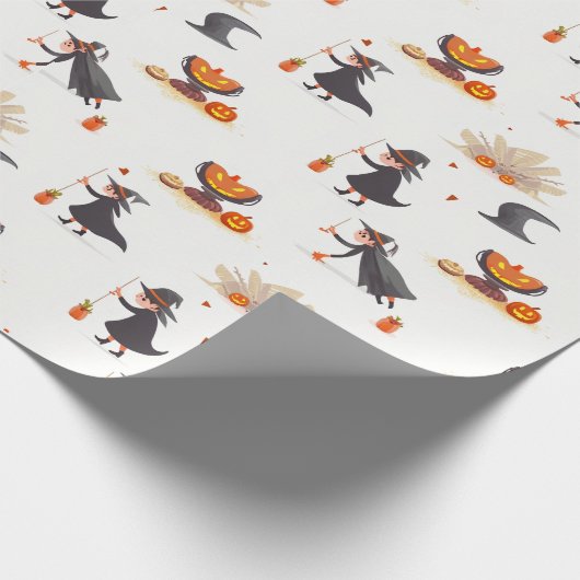Halloween white wrapping papier (Hoek)