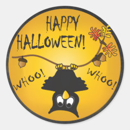 Halloween Whoo Uil Ronde Sticker