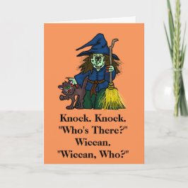 Halloween Wiccan Knock Knock Joke Kaart