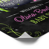 Halloween Wicked Baby shower Welkom Tafel Teken Poster (Hoek)
