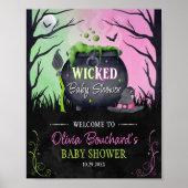 Halloween Wicked Baby shower Welkom Tafel Teken Poster (Voorkant)
