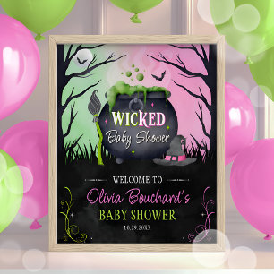 Halloween Wicked Baby shower Welkom Tafel Teken Poster