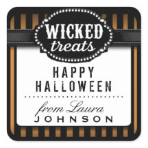 Halloween Wicked Treats Sinaasappel & Zwart Gestre