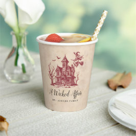 Halloween Wicked Witch Haunted House  Papieren Bekers