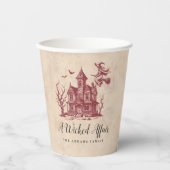 Halloween Wicked Witch Haunted House Papieren Bekers (Voorkant)