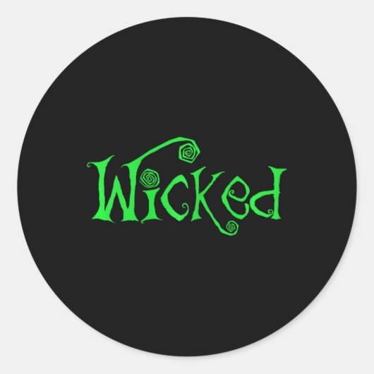 Halloween Wicked Witch Leuk Kostuum Outfit Gift Ronde Sticker (Voorkant)