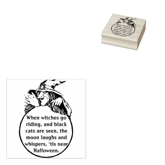 Halloween Wicked Witch Rubberstempel (Gestempeld)