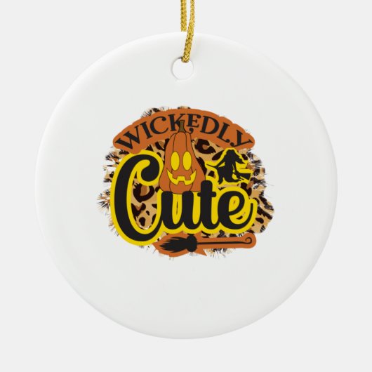 Halloween Wickently Cute Keramisch Ornament (Voorkant)