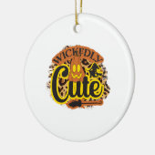 Halloween Wickently Cute Keramisch Ornament (Links)