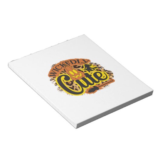 Halloween Wickently Cute Notitieblok (Schuin)