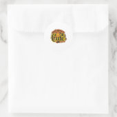 Halloween Wickently Cute Ronde Sticker (Tas)