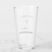 Halloween "Wie wil een Brooo?" Ghost Beer Glass Glas (Achterkant)