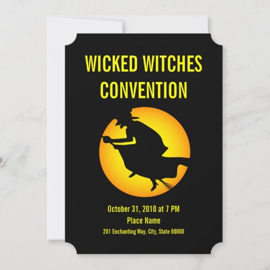 Halloween Wied Witches Convention Party nodigt uit Kaart (Voorkant)