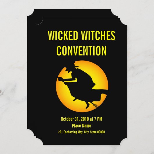 Halloween Wied Witches Convention Party nodigt uit Kaart (Voorkant / Achterkant)
