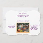 HALLOWEEN WIENER ROAST UITNODIGING/ KAART (Achterkant)