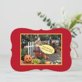 HALLOWEEN WIENER ROAST UITNODIGING/ KAART (Staand voorkant)