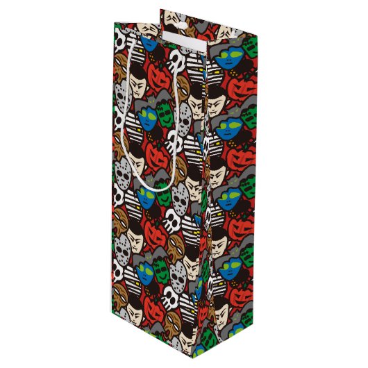 Halloween Wijn Cadeautas (Voorkant Gekanteld)