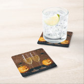 Halloween Wijn Champagne Spinnen Pompoenen Kartonnen Onderzetters (Insitu)