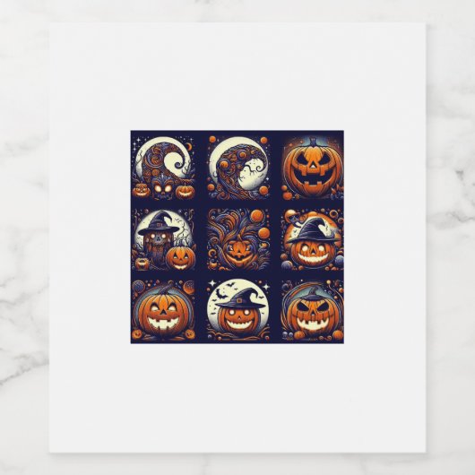Halloween Wijn Etiket (Enkel label)