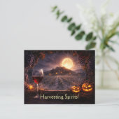 Halloween Wijn Wijngaard Wijnmakerij Grappig Briefkaart (Staand voorkant)