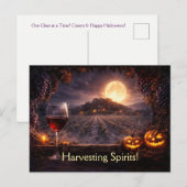 Halloween Wijn Wijngaard Wijnmakerij Grappig Briefkaart (Voorkant / Achterkant)