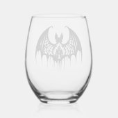 Halloween wijnglas zonder voet (Achterkant)