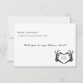 Halloween  Wil je mijn bruidsmeisje zijn Voorstelk Kaart (Achterkant)