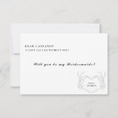 Halloween  Wil je mijn bruidsmeisje zijn voorstelk Kaart (Achterkant)