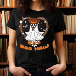 HALLOWEEN WILD WEST BOO HAW COWBOY SPOOKY T-SHIRT
