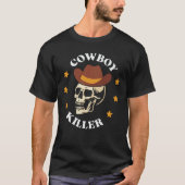 HALLOWEEN WILD WEST COWBOY KILLER SKULL T-SHIRT (Voorkant)