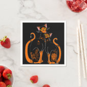 Halloween Willow Pattern Cats Servetten (Insitu)