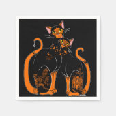 Halloween Willow Pattern Cats Servetten (Voorkant)