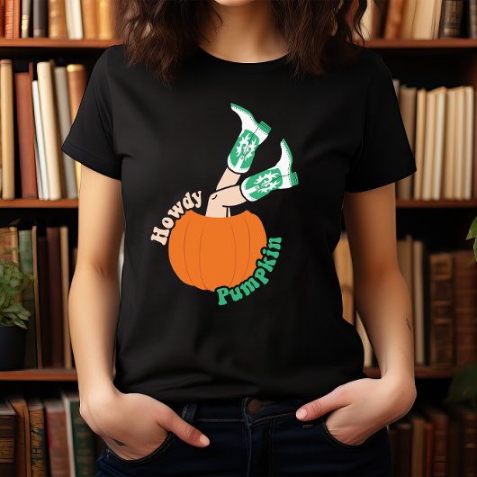 HALLOWEEN WILWEST COWBOY LAARZEN HOWDY POMPOEN T-SHIRT