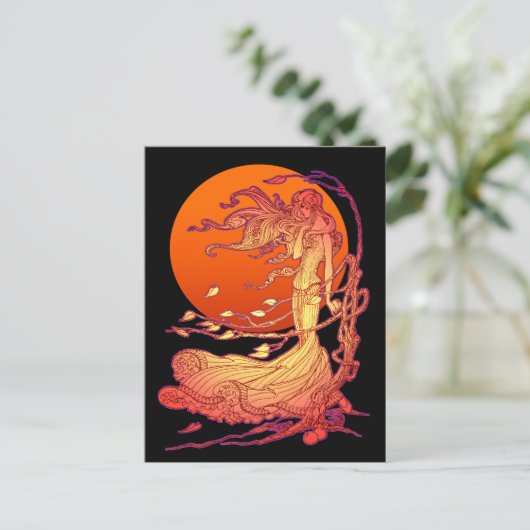 Halloween Wind Briefkaart (Staand voorkant)